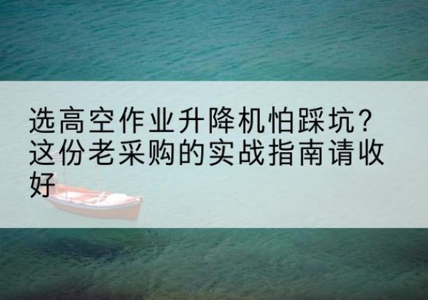 市中高空作业升降机厂家推荐-选高空作业升降机怕踩坑？这份老采购的实战指南请收好